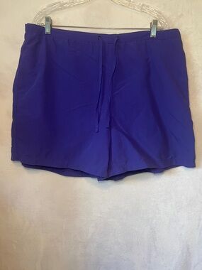 L.L. Bean Women’s Swim Trunks Size 1X Purple Mesh Lined Board Shorts GUC